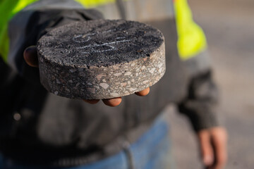 Asphalt QC core testing © SaKe