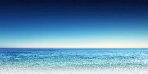 Calm Ocean View with Blue Sky - Seascape, Horizon, Tranquil, Nature, Relaxation