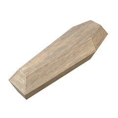 coffin isolated on white