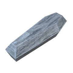 coffin isolated on white
