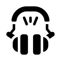Ear Protection glyph icon