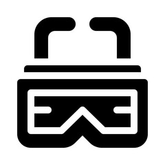 Safety Glasses glyph icon