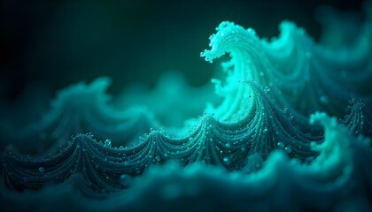 Teal Dream: A Symphony of Water and Light