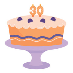 birthday cake with candles