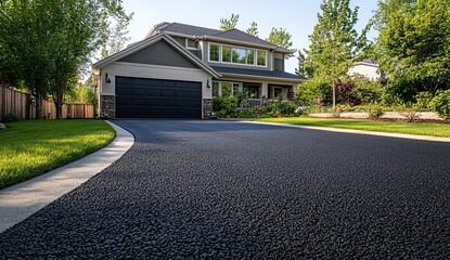 Asphalt Driveway Installation: Enhancing Curb Appeal with New Home Construction and Landscaping