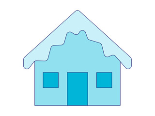 Home icon. Winter icon. Flat vector icons.
