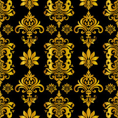 Classic Damask Seamless Pattern - Vector Illustration for Elegant Textile Design

