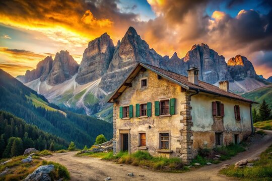 Abandoned Mondeval Hut, Dolomites Mountains, Italy - Urban Exploration Photography