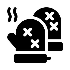 Fototapeta premium Oven Mitt glyph icon