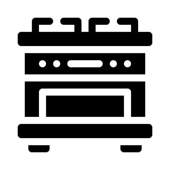 Stove glyph icon