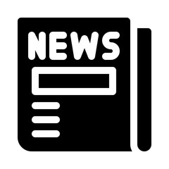 Newspaper glyph icon