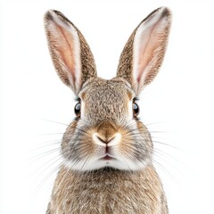 Fototapeta premium Close-Up Portrait of a Rabbit with Distinctive Features and Expressions