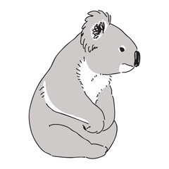 歩いているコアラのイラスト