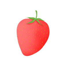 red strawberry isolated on white