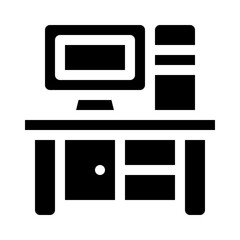 Desk glyph icon