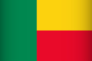 National flag of benin vector element