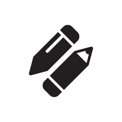 Pen and pencil icon for writing drawing and office use