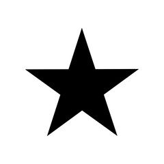 Obraz premium Star icon with black star for negative or bad rating indication