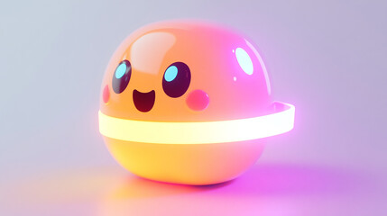 a glowing kawaii fitness tracker
