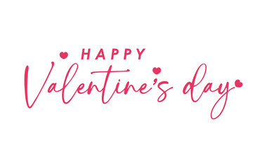 Happy Valentine's Day text calligraphy
