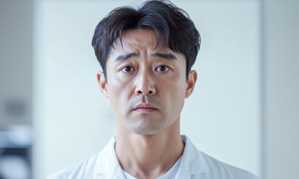 a Korean male patient concerned about hair loss