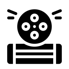 Camera roll glyph icon
