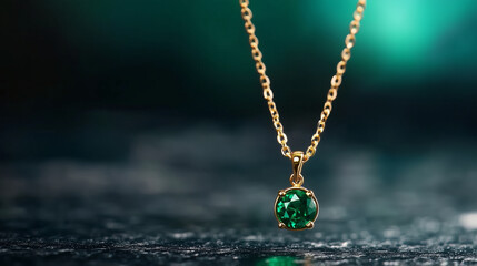 Beautiful Emerald Necklace Background