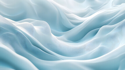 Obraz premium A digital artwork featuring soft, flowing blue waves in a serene design. abstract background
