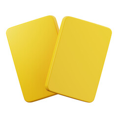 3d Yellow Card icon. suitable for sports themed designs, game related content, penalty illustrations, referee graphics, and soccer related visuals © idrixel