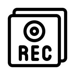 Record Button line icon