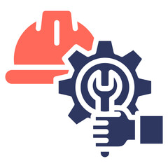 Obraz premium Engineer glyph color icon