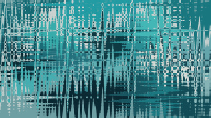 Abstract geometric pattern in teal green tones