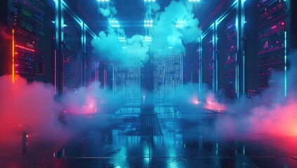 digital and retro style background