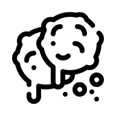 Snowball line icon