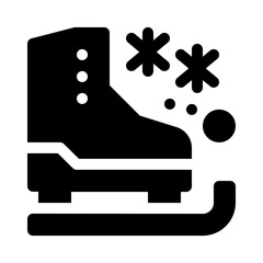 Ice Skates glyph icon