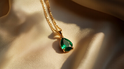 Beautiful Emerald Necklace Background