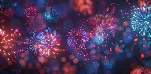 Fototapeta premium colorful fireworks background