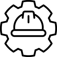 Worker line icon