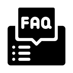 FAQ glyph icon