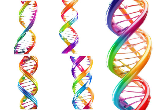 Rainbow DNA helix