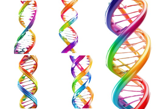Rainbow DNA helix