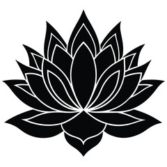 lotus flower in minimalistic style