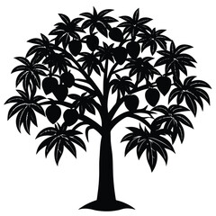a-silhouette-of-a-tropical-fruit-tree