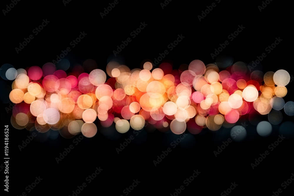 Poster Soft, round light patterns in multicolor hues create a vibrant bokeh effect. Ideal for enhancing festive themes or inspiring creative projects