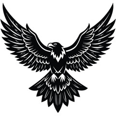 soaring eagle with wings spread wide