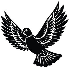 pigeon flapping its wings