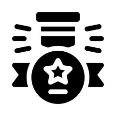 Medal glyph icon