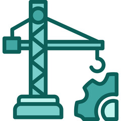 Obraz premium Construction solid icon