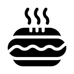 hot dog glyph icon