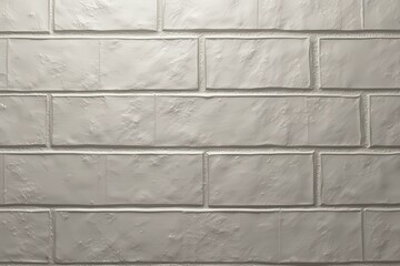 White Horizontal Brick Wall with Subtle Shadows for a Modern and Minimalistic Look